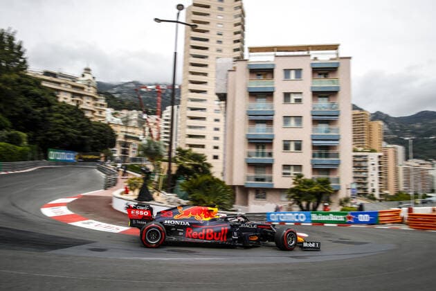 33 VERSTAPPEN Max (nld), Red Bull Racing Honda RB16B, action during the 2021 Formula One World Championship, WM, Weltmeisterschaft Grand Prix of Monaco from on May 20 to 23 in Monaco - FORMULE 1 : Grand prix de Monaco - Essais - Monaco - 22 05 2021 DPPI PANORAMIC  _GO02148