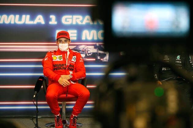 F1 Grand Prix of Monaco 16 Charles Leclerc (MON, Scuderia Ferrari Mission Winnow), F1 Grand Prix of Monaco at Circuit de Monaco on May 22, 2021 in Monte-Carlo, Monaco. (Photo by Zak Mauger LAT Motorsport Images FIA Pool via HOCH ZWEI) Monte-Carlo Monaco Poolfoto HOCH ZWEI Pool Motorsport Images ,EDITORIAL USE ONLY
