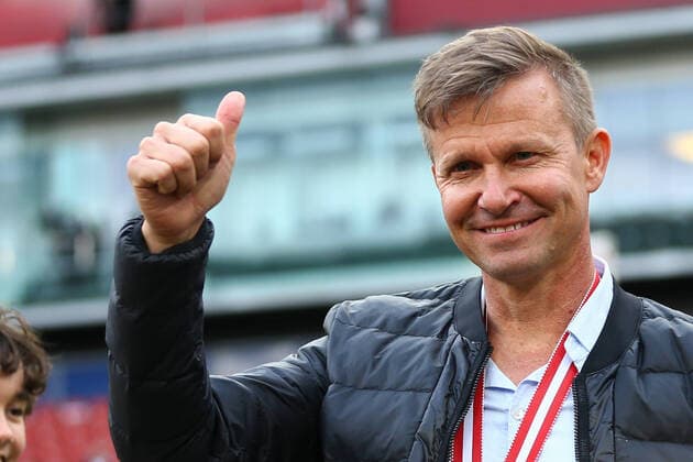 SOCCER - BL, RBS vs Wattens SALZBURG,AUSTRIA,22.MAY.21 - SOCCER - tipico Bundesliga, championship group, Red Bull Salzburg vs WSG Tirol. Image shows head coach Jesse Marsch (RBS).  GEPAxpictures xDavidxGeieregger