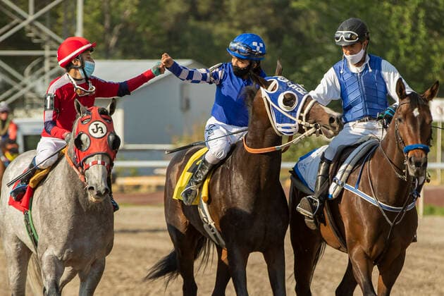 Women s Jockey Race Championship In Mexico MEXICO CITY, MEXICO - MAY 22: Jockey Jazmin Larios, in action during the First Women s Jockey Race ˜Challenge of Jockettas at Hippodrome of the Americas. For the first time in 78 years, a women s horse race is held, a historic event for Mexican Horse Riding. On May 22, 2021 in Mexico City, Mexico. Copyright: xRicardoxFloresx EYEPIXGROUP_RFE_22052021_7242
