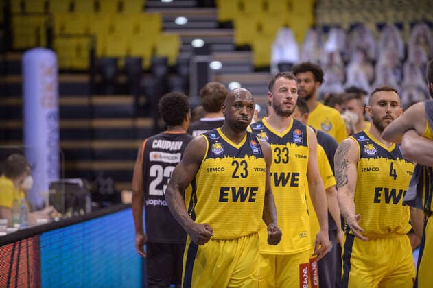 Rickey PAULDING 23 EWE Baskets Oldenburg takes a breath after the game EWE Baskets Oldenburg vs ratiopharm Ulm, Basketball, Bundesliga, 22 05 2021, Season 2020 2021, Playoffs, Quarterfinals, 2 Matchday Copyright xErikxHillmer EIBNERx EP ehr EWE Baskets Oldenburg vs ratiopharm Ulm, Basketball, Bundesliga, 22 05 2021, Season 2020 2021, Playoffs, Quarterfinals, 2 Matchday Oldenburg Copyright: xErikxHillmer EIBNERx EP_ehr