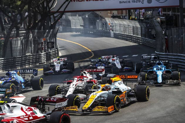 03 RICCIARDO Daniel (aus), McLaren MCL35M, action and 07 RAIKKONEN Kimi (fin), Alfa Romeo Racing ORLEN C41 during the 2021 Formula One World Championship, WM, Weltmeisterschaft Grand Prix of Monaco from on May 20 to 23 in Monaco - FORMULE 1 : Grand prix de Monaco - Course - Monaco - 23 05 2021 DPPI PANORAMIC  _V2_2106