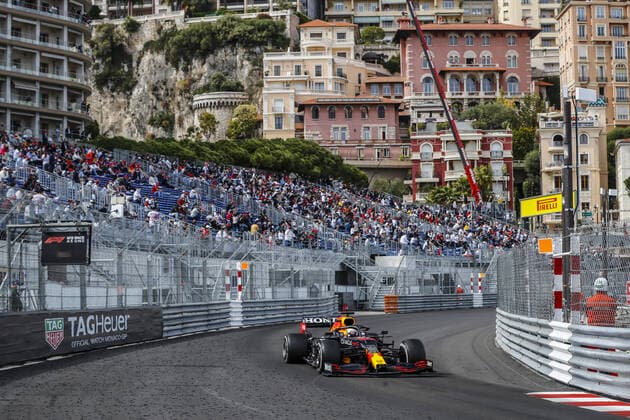 33 VERSTAPPEN Max (nld), Red Bull Racing Honda RB16B, action during the 2021 Formula One World Championship, WM, Weltmeisterschaft Grand Prix of Monaco from on May 20 to 23 in Monaco - FORMULE 1 : Grand prix de Monaco - Course - Monaco - 23 05 2021 DPPI PANORAMIC  _V2_3474
