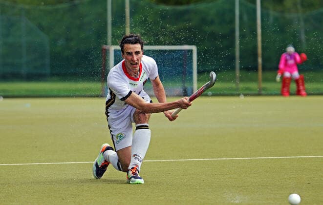 Test match of the German Hockey Men against Canada The German national player Teo Hinrichs