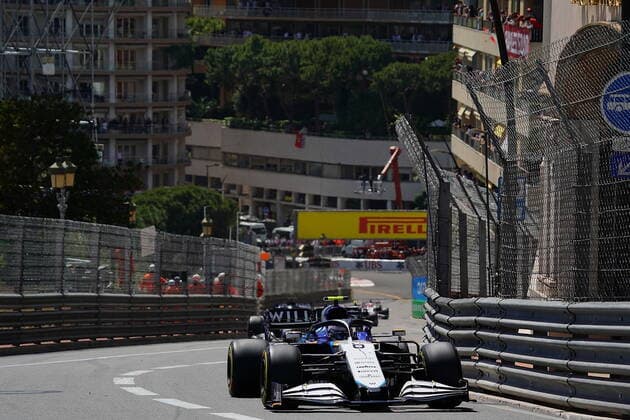 FORMULA 1 GRAND PRIX DE MONACO 2021, 20 23 05 2021 23 05 2021, Monaco Circuit, Monte Carlo, FORMULA 1 GRAND PRIX DE MONACO 2021, 20 23 05 2021 , in picture race start Nicholas Latifi CAN 6 , Williams Racing nordphotoxGmbHx xBratic nph00250