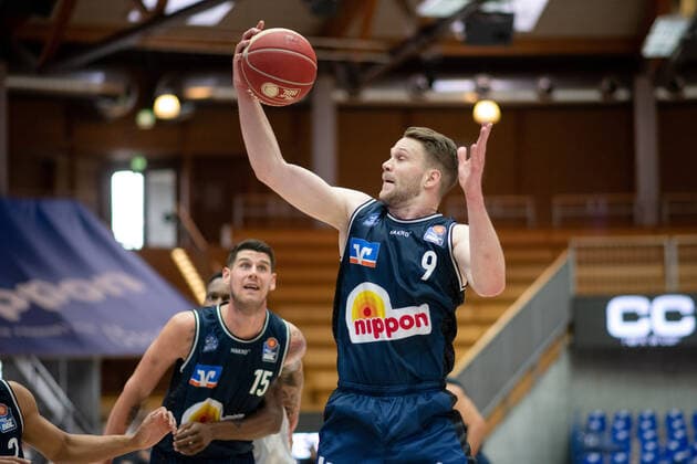Fabian Bleck HAKRO Merlins Crailsheim at the basket, GER, HAKRO Merlins Crailsheim vs FC Bayern Basketball, 23 05 2021, Play Off Quarterfinal Game 4, Basketball Bundesliga, Season 2020 2021 GER, HAKRO Merlins Crailsheim vs FC Bayern Basketball, 23 05 2021, Play Off Quarterfinal Game 4, Basketball Bundesliga, Season 2020 202 Crailsheim Copyright: xEibnerxPressefoto MichaelxMemmlerx EP_MMR