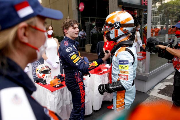 33 Max Verstappen NED, Red Bull Racing , 4 Lando Norris GBR, McLaren F1 Team , F1 Grand Prix of Monaco at Circuit de Monaco on May 23, 2021 in Monte Carlo, Monaco Photo by HOCH ZWEI Monte Carlo Monaco
