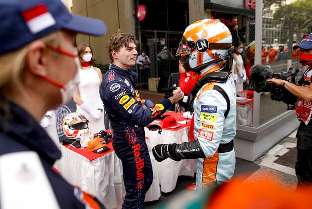 33 Max Verstappen NED, Red Bull Racing , 4 Lando Norris GBR, McLaren F1 Team , F1 Grand Prix of Monaco at Circuit de Monaco on May 23, 2021 in Monte Carlo, Monaco Photo by HOCH ZWEI Monte Carlo Monaco