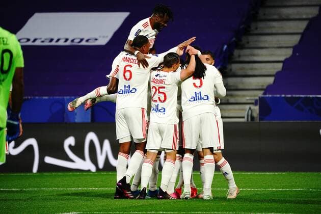 But - Karl Toko Ekambi (Lyon) - Memphis Depay (Lyon) - Houssem Aouar (Lyon) - Maxence Caqueret (Lyon) - Jason Deneyer (Lyon) - Marcelo Filho Guedes (Lyon) - Maxwel Gnaly Albert Cornet (Lyon) FOOTBALL : Lyon vs OGC Nice - Ligue 1 Uber Eats - Lyon - 23 05 2021 NorbertScanella PanoramiC 