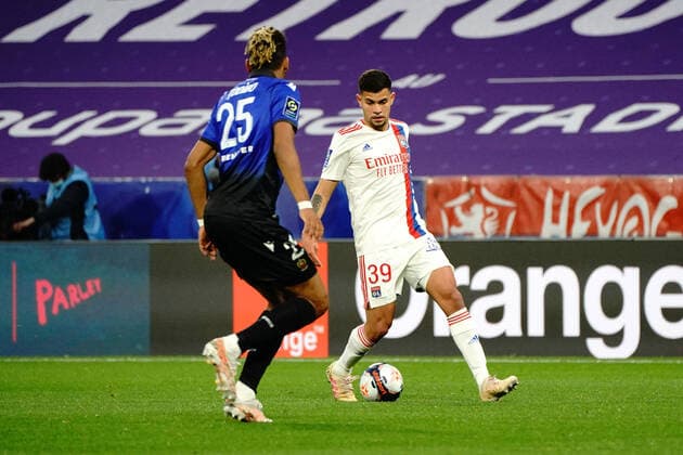 Bruno Gomez Soares (Lyon) - Jean Clair Todibo (OGC Nice) FOOTBALL : Lyon vs OGC Nice - Ligue 1 Uber Eats - Lyon - 23 05 2021 NorbertScanella PanoramiC 