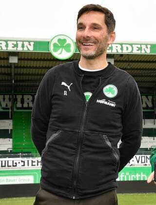 24 05 2021 Football season 2020 2021 2 Football Bundesliga SpVgg Greuther Fürth cloverleaf promotion promoted to the first Bundesliga entry in the golden book of the city of Fürth Stefan Leitl coach SpVgg Greuther Fürth happy