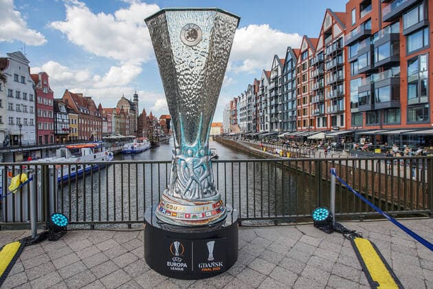 Football, EL Final in Gdansk, Cup in the port of Gdansk