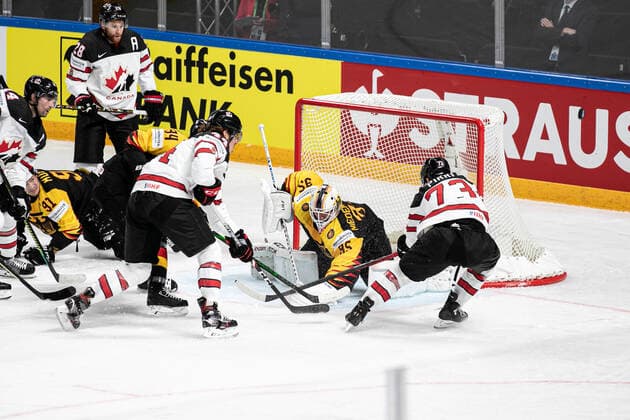 May 24, 2021, Riga, Latvia: Riga, Latvia, Arena Riga, May 24, 2021, GER vs CAN __ 24 05 2021 during World Championship, WM, Weltmeisterschaft 2021 - Germany vs Canada - Ice hockey, Eishockey Ice Hockey - World Championship 2021 - Germany vs Canada, riga, Latvia - ZUMAl164 20210524_zsa_l164_052 Copyright: xAndreaxRex