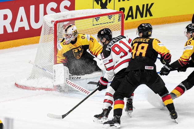 May 24, 2021, Riga, Latvia: Riga, Latvia, Arena Riga, May 24, 2021, GER vs CAN __ 24 05 2021 during World Championship, WM, Weltmeisterschaft 2021 - Germany vs Canada - Ice hockey, Eishockey Ice Hockey - World Championship 2021 - Germany vs Canada, riga, Latvia - ZUMAl164 20210524_zsa_l164_066 Copyright: xAndreaxRex