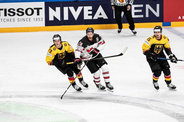 May 24, 2021, Riga, Latvia: Riga, Latvia, Arena Riga, May 24, 2021, GER vs CAN __ 24 05 2021 during World Championship, WM, Weltmeisterschaft 2021 - Germany vs Canada - Ice hockey, Eishockey Ice Hockey - World Championship 2021 - Germany vs Canada, riga, Latvia - ZUMAl164 20210524_zsa_l164_077 Copyright: xAndreaxRex