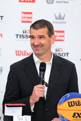BASKETBALL - FIBA 3x3 Olympic Qualifying GRAZ,AUSTRIA,25.MAY.21 - BASKETBALL - FIBA 3x3 Olympic Qualifying, preview, press conference, PK, Pressekonferenz Image shows managing director Alex Sanchez (3x3).  GEPAxpictures xMarioxBuehner