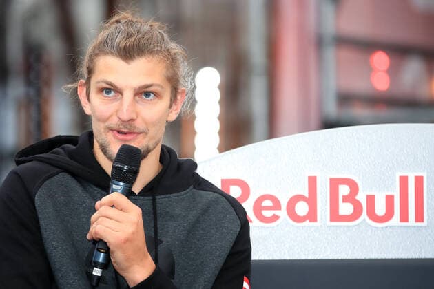 BASKETBALL - FIBA 3x3 Olympic Qualifying GRAZ,AUSTRIA,25.MAY.21 - BASKETBALL - FIBA 3x3 Olympic Qualifying, preview, press conference, PK, Pressekonferenz Image shows Moritz Lanegger (AUT).  GEPAxpictures xMarioxBuehner