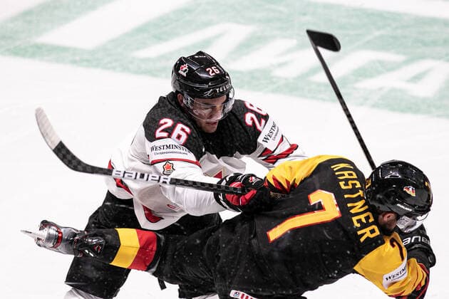 GER vs CAN __ 24 05 2021 during World Championship, WM, Weltmeisterschaft 2021 - Germany vs Canada, Ice hockey, Eishockey in Riga, Latvia, May 24 2021  Copyright: xLiveMedia AndreaxRex xIPAx xLiveMediax 0