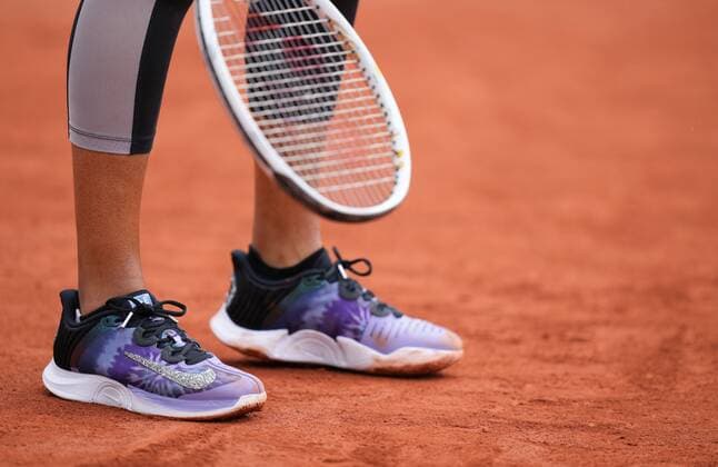 Mandatory Credit: Photo by Javier Grcia BPI Shutterstock (11970508bk) Nike tennis shoes as Naomi Osaka of Japan practices French Open Tennis, Tuesday Previews, Roland Garros, Paris, France - 25 May 2021 French Open Tennis, Tuesday Previews, Roland Garros, Paris, France - 25 May 2021  Copyright: xJavierxGrcia BPI Shutterstockx 11970508bk