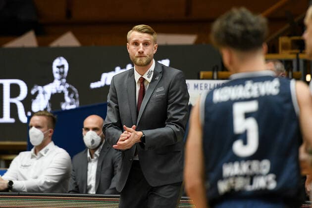 Tuomas Iisalo HAKRO Merlins Crailsheim during his last game for the Merlins Crailsheim, GER, HAKRO Merlins Crailsheim vs FC Bayern Basketball, 25 05 2021, Play Off Quarterfinal Game 4, Basketball Bundesliga, Season 2020 2021 GER, HAKRO Merlins Crailsheim vs FC Bayern Basketball, 25 05 2021, Play Off Quarterfinal Game 4, Basketball Bundesliga, Season 2020 2021 Crailsheim Copyright: xEibnerxPressefoto MichaelxMemmlerx EP_MMR