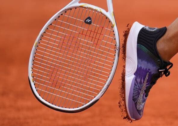 Mandatory Credit: Photo by Javier Garcia BPI Shutterstock (11970508eu) The Nike tennis shoes of Naomi Osaka of Japan French Open Tennis, Tuesday Previews, Roland Garros, Paris, France - 25 May 2021 French Open Tennis, Tuesday Previews, Roland Garros, Paris, France - 25 May 2021  Copyright: xJavierxGarcia BPI Shutterstockx 11970508eu