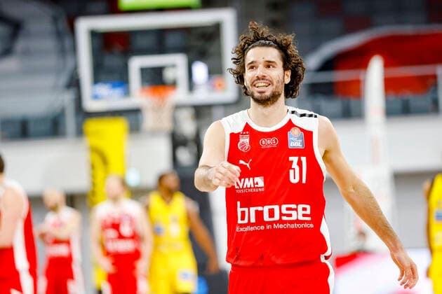 Michele Vitali Brose Bamberg, 31 Brose Bamberg MHP Riesen Ludwigsburg easyCredit BBL Basketball Bundesliga Basketball Season 2020 21 Playoff Quarterfinals Game 4 , Playoffs, 25 05 2021 Bamberg, Brose Arena Copyright: DanielxLöb