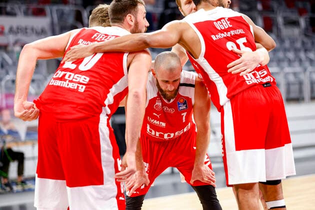 Center Alex Ruoff Brose Bamberg, 07 Brose Bamberg MHP Riesen Ludwigsburg easyCredit BBL Basketball Bundesliga Basketball Season 2020 21 Playoff Quarterfinals Game 4 , Playoffs, 25 05 2021 Bamberg, Brose Arena Copyright: DanielxLöb