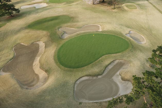 FILE : Kasumigaseki Country Club 10th hole at Kasumigaseki Country Club shot in April 2014, in Kawagoe, Japan. Kasumigaseki CC is the venue for golf at the Tokyo 2020 Olympic Games, Olympische Spiele, Olympia, OS Noxthirdxpartyxsales  (24801751)