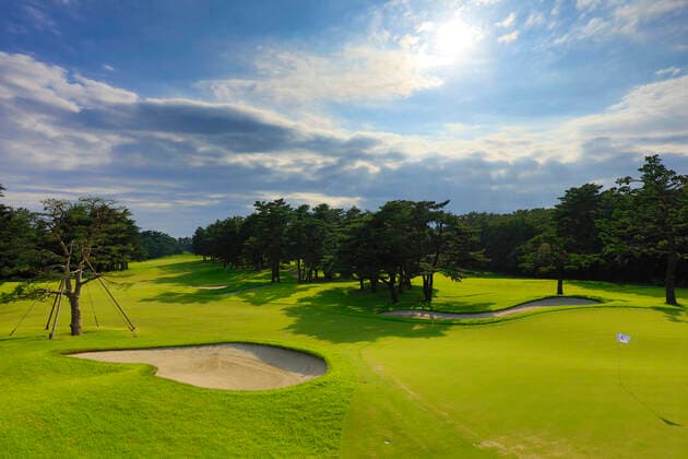 FILE : Kasumigaseki Country Club 14th hole at Kasumigaseki Country Club shot in October 2016, in Kawagoe, Japan. Kasumigaseki CC is the venue for golf at the Tokyo 2020 Olympic Games, Olympische Spiele, Olympia, OS Noxthirdxpartyxsales  (63952066)