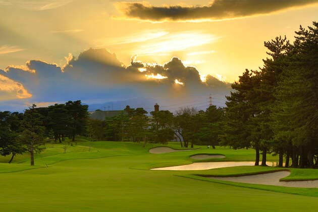 FILE : Kasumigaseki Country Club 18th hole at Kasumigaseki Country Club shot in October 2016, in Kawagoe, Japan. Kasumigaseki CC is the venue for golf at the Tokyo 2020 Olympic Games, Olympische Spiele, Olympia, OS Noxthirdxpartyxsales  (63952142)