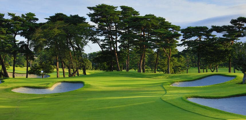 FILE : Kasumigaseki Country Club 2nd hole at Kasumigaseki Country Club shot in October 2016, in Kawagoe, Japan. Kasumigaseki CC is the venue for golf at the Tokyo 2020 Olympic Games, Olympische Spiele, Olympia, OS Noxthirdxpartyxsales  (63952147)