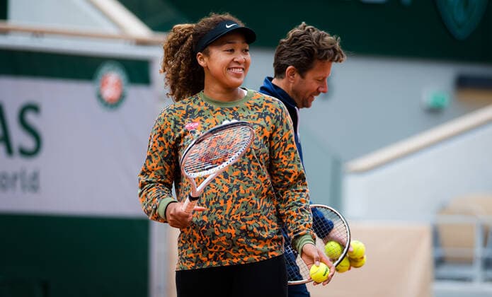 May 26, 2021: Naomi Osaka of Japan during practice ahead of the 2021 Roland Garros Grand Slam Tournament - ZUMAa181 20210526_zaa_a181_019 Copyright: xRobxPrangex