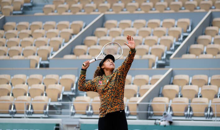 May 26, 2021: Naomi Osaka of Japan during practice ahead of the 2021 Roland Garros Grand Slam Tournament - ZUMAa181 20210526_zaa_a181_025 Copyright: xRobxPrangex