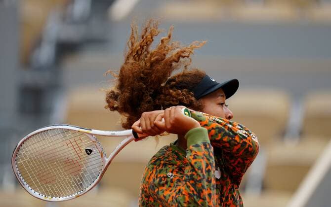 Mandatory Credit: Photo by Javier Garcia BPI Shutterstock (11973071cn) Naomi Osaka of Japan during practice French Open Tennis, Wednesday Previews, Roland Garros, Paris, France - 26 May 2021 French Open Tennis, Wednesday Previews, Roland Garros, Paris, France - 26 May 2021  Copyright: xJavierxGarcia BPI Shutterstockx 11973071cn