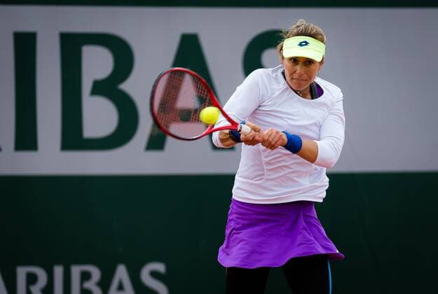 Mandatory Credit: Photo by Rob Prange Shutterstock (11973072br) Varvara Lepchenko of the United States in action during the second qualifications round at the 2021 Roland Garros Grand Slam Tournament French Open Tennis, Wednesday Previews, Roland Garros, Paris, France - 26 May 2021 French Open Tennis, Wednesday Previews, Roland Garros, Paris, France - 26 May 2021  Copyright: xRobxPrange Shutterstockx 11973072br