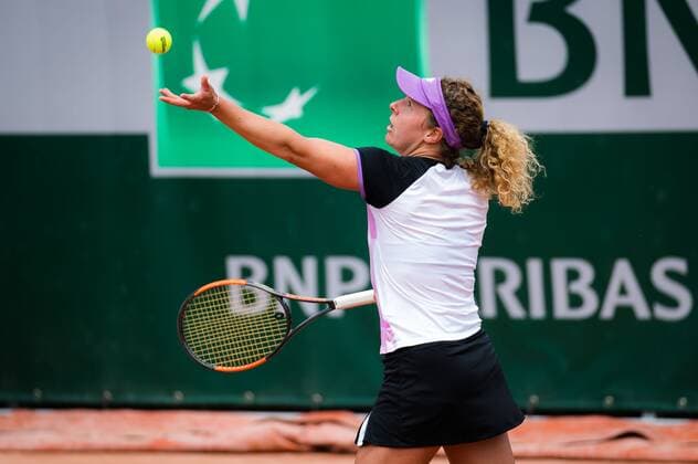 Mandatory Credit: Photo by Rob Prange Shutterstock (11973072bh) Anna-Lena Friedsam of Germany in action during the second qualifications round at the 2021 Roland Garros Grand Slam Tournament French Open Tennis, Wednesday Previews, Roland Garros, Paris, France - 26 May 2021 French Open Tennis, Wednesday Previews, Roland Garros, Paris, France - 26 May 2021  Copyright: xRobxPrange Shutterstockx 11973072bh
