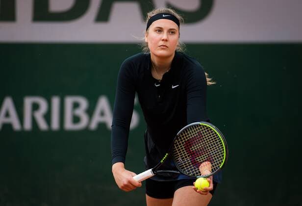 Mandatory Credit: Photo by Rob Prange Shutterstock (11973072cg) Antonia Lottner of Germany in action during the second qualifications round at the 2021 Roland Garros Grand Slam Tournament French Open Tennis, Wednesday Previews, Roland Garros, Paris, France - 26 May 2021 French Open Tennis, Wednesday Previews, Roland Garros, Paris, France - 26 May 2021  Copyright: xRobxPrange Shutterstockx 11973072cg