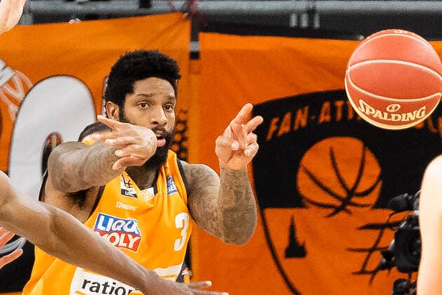 Aric Holman Ratiopharm Ulm 35 Ratiopharm Ulm vs EWE Baskets Oldenburg, Playoffs Game 4, Quarterfinals, Season 2020 21, 26 05 2021 Ratiopharm Ulm vs EWE Baskets Oldenburg, Playoffs Game 4, Quarterfinals Neu Ulm Copyright: xEibner-Pressefoto RogerxBuerkex EP_EER