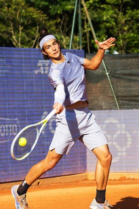 May 26, 2021, Parma, Italy: Parma, Italy, Tennis Club Parma, May 26, 2021, Lorenzo MUSETTI of the Italy.. during ATP, Tennis Herren 250 Emilia-Romagna Open 2021 - Tennis Internationals Tennis Internationals - ATP 250 Emilia-Romagna Open 2021, parma, Italy - ZUMAl164 20210526_zsa_l164_039 Copyright: xValerioxOrigox