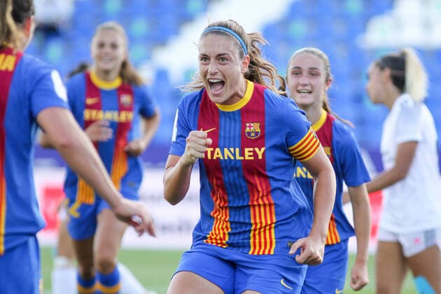 IMAGO Iconic Moments, Fußball - Frauen May 26, 2021: Alexia Putellas Segura of FC Barcelona, Barca celebrates a goal during Copa de la Reina Semifinal football match between Madrid CFF and FC Barcelona at Municipal de Butarque stadium on May 26, 2021 in Leganes, Madrid, Spain. - ZUMAa181 20210526_zaa_a181_165 Copyright: xIrinaxR.xHipolitox
