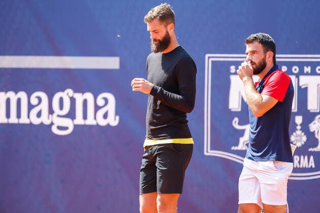 Romain Arneodo and Benoit Paire during double tennis match ATP, Tennis Herren 250 during ATP 250 Emilia Romagna Open 2021, Tennis Internationals in Parma, Italy, May 27 2021  Copyright: xLiveMedia RobertaxCorradinx xIPAx xLiveMediax 0