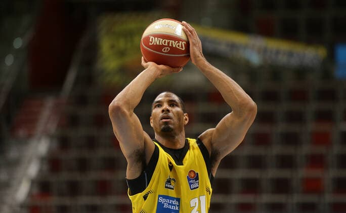 Ludwigsburg , Basketball easyCredit BBL Bundesliga , Quarterfinal Game 5, MHP RIESEN Ludwigsburg vs Brose Bamberg , Tremmel Darden Riesen