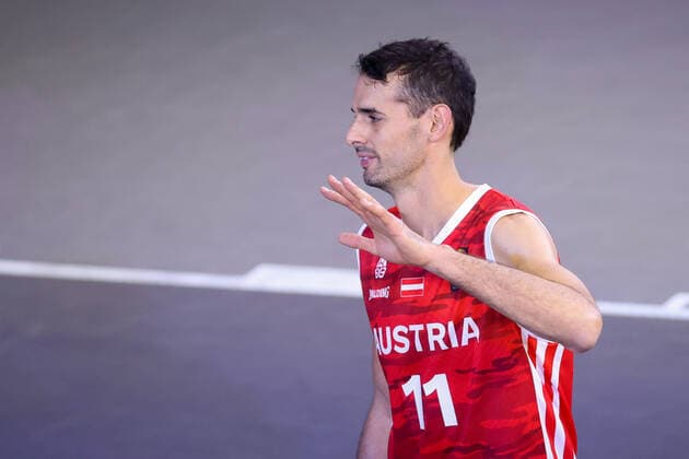 BASKETBALL - FIBA 3x3 Olympic Qualifying GRAZ,AUSTRIA,27.MAY.21 - BASKETBALL - FIBA 3x3 Olympic Qualifying, men, AUT vs LAT. Image shows Fabricio Vay (AUT).  GEPAxpictures xChristianxWalgram
