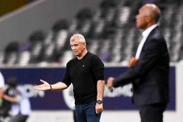 PATRICE GARANDE (ENTRAINEUR TOULOUSE) FOOTBALL : Toulouse vs Nantes - Barrage - Ligue 1 Uber Eats - 27 05 2021 FEP Panoramic 