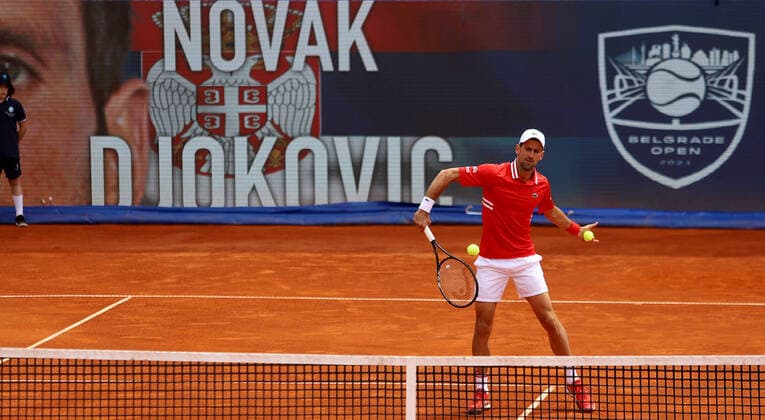 27.05.2021 Belgrade(Serbia) ATP, Tennis Herren Belgrade Open men s tennis singles 1 4 final Novak Djokovic :Str