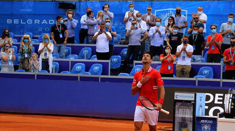27.05.2021 Belgrade(Serbia) ATP, Tennis Herren Belgrade Open men s tennis singles 1 4 final Novak Djokovic :Str