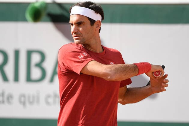 27 05 20121 Paris France, Tennis French Open Roland Garros 2021 v l , Roger Federer SUI ,Training, warming up, warm up before the match Copyright: Foto:xHMBxMedia