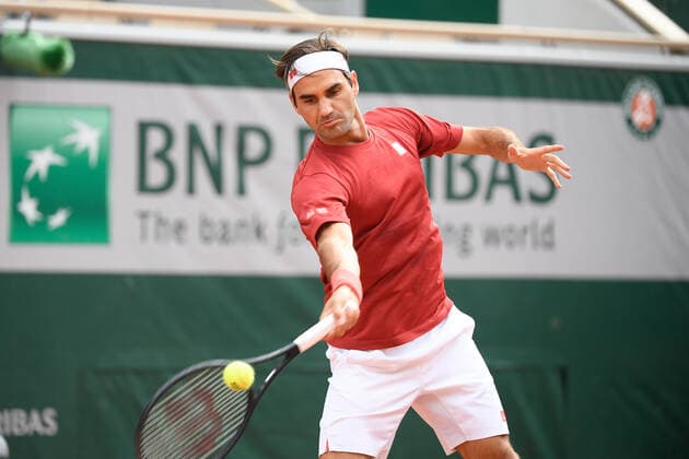 27 05 20121 Paris France, Tennis French Open Roland Garros 2021 v l , Roger Federer SUI ,Training, warming up, warm up before the match Copyright: Foto:xHMBxMedia