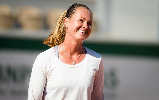 Mandatory Credit: Photo by Rob Prange Shutterstock (11976922ak) Marie Bouzkova of the Czech Republic during practice ahead of the 2021 Roland Garros Grand Slam Tournament French Open Tennis, Friday Previews, Roland Garros, Paris, France - 28 May 2021 French Open Tennis, Friday Previews, Roland Garros, Paris, France - 28 May 2021  Copyright: xRobxPrange Shutterstockx 11976922ak