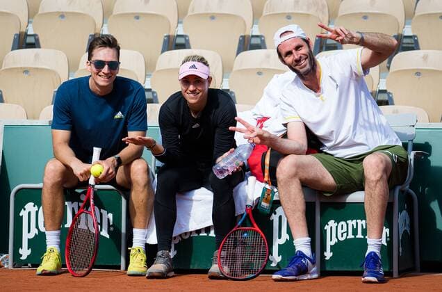 Mandatory Credit: Photo by Rob Prange Shutterstock (11976922cv) Angelique Kerber of Germany with coach Torben Beltz during practice ahead of the 2021 Roland Garros Grand Slam Tournament French Open Tennis, Friday Previews, Roland Garros, Paris, France - 28 May 2021 French Open Tennis, Friday Previews, Roland Garros, Paris, France - 28 May 2021  Copyright: xRobxPrange Shutterstockx 11976922cv